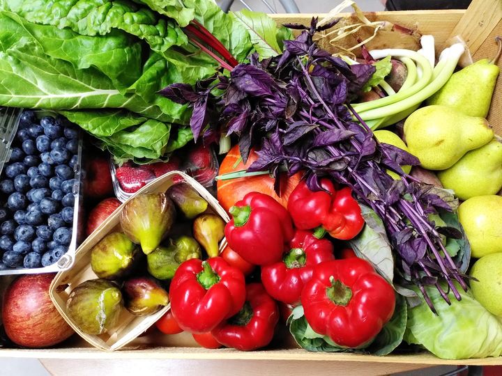 Cabazes saudáveis, locais e sazonais