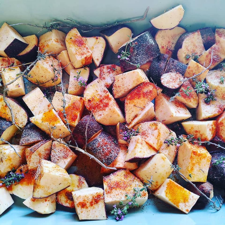 Batata doce com rosmaninho